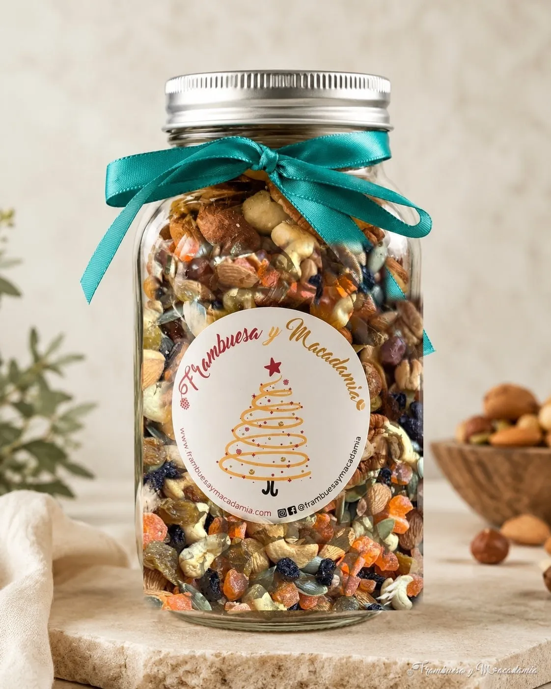 Tarro de mezcla de nueces de la casa para regalar