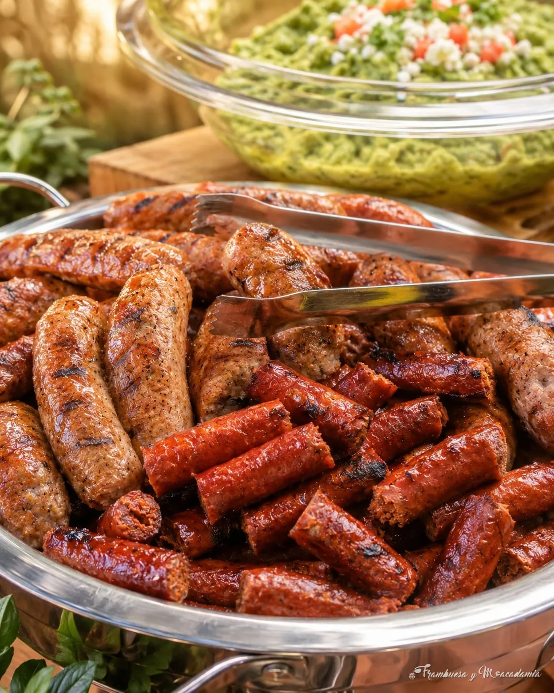 Chorizos argentinos y chistorra recién asados